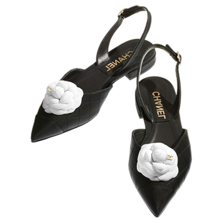 Lookbook CHANEL香奈兒 聚酯纖維 尖頭 套腳 平底 時尚涼拖 女款 黑色