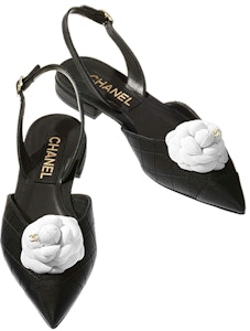 CHANEL香奈兒 聚酯纖維 尖頭 套腳 平底 時尚涼拖 女款 黑色 Shop CHANEL香奈兒 聚酯纖維 尖頭 套腳 平底 時尚涼拖 女款 黑色