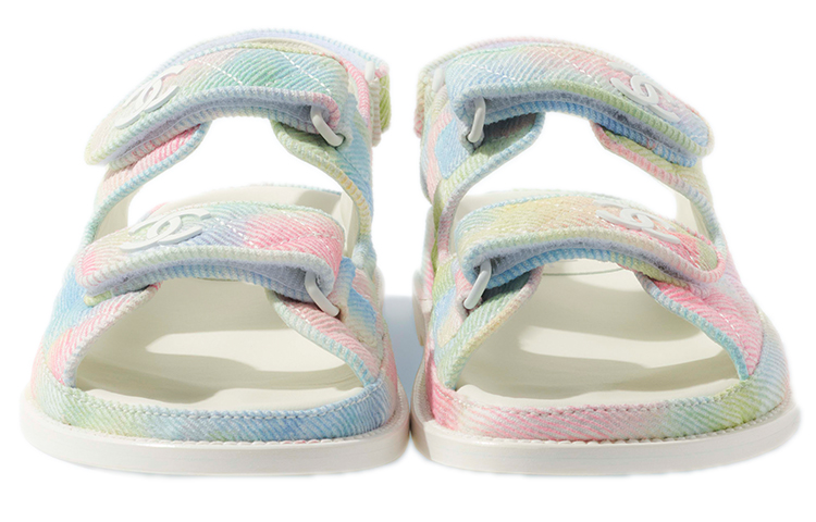 Lookbook (W) 香奈儿印花布凉鞋'粉蓝' G35927-X56389-K3815