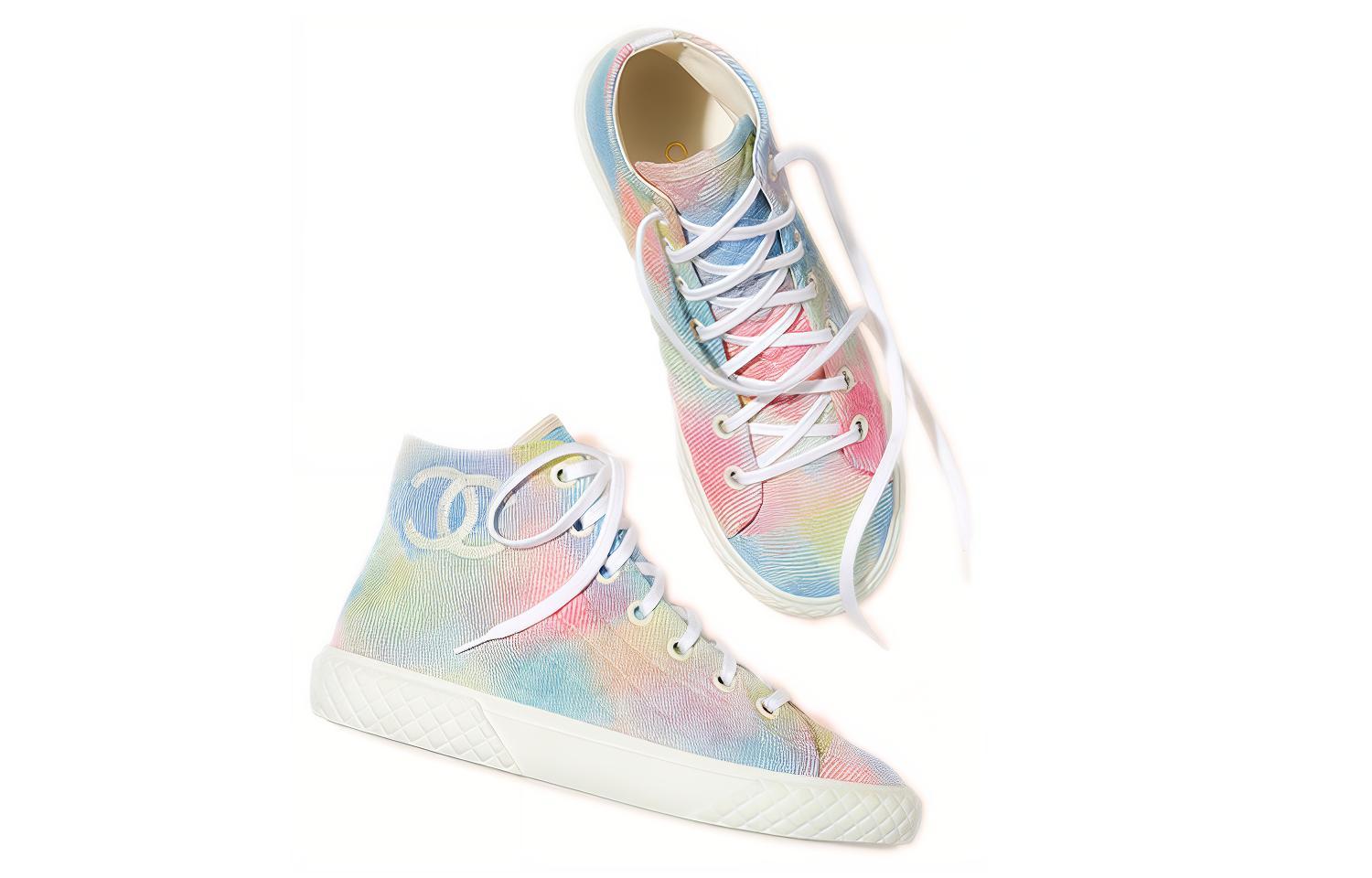 Lookbook (女款) 香奈兒印花布運動鞋 '粉彩多色' G38280-X56403-K3843