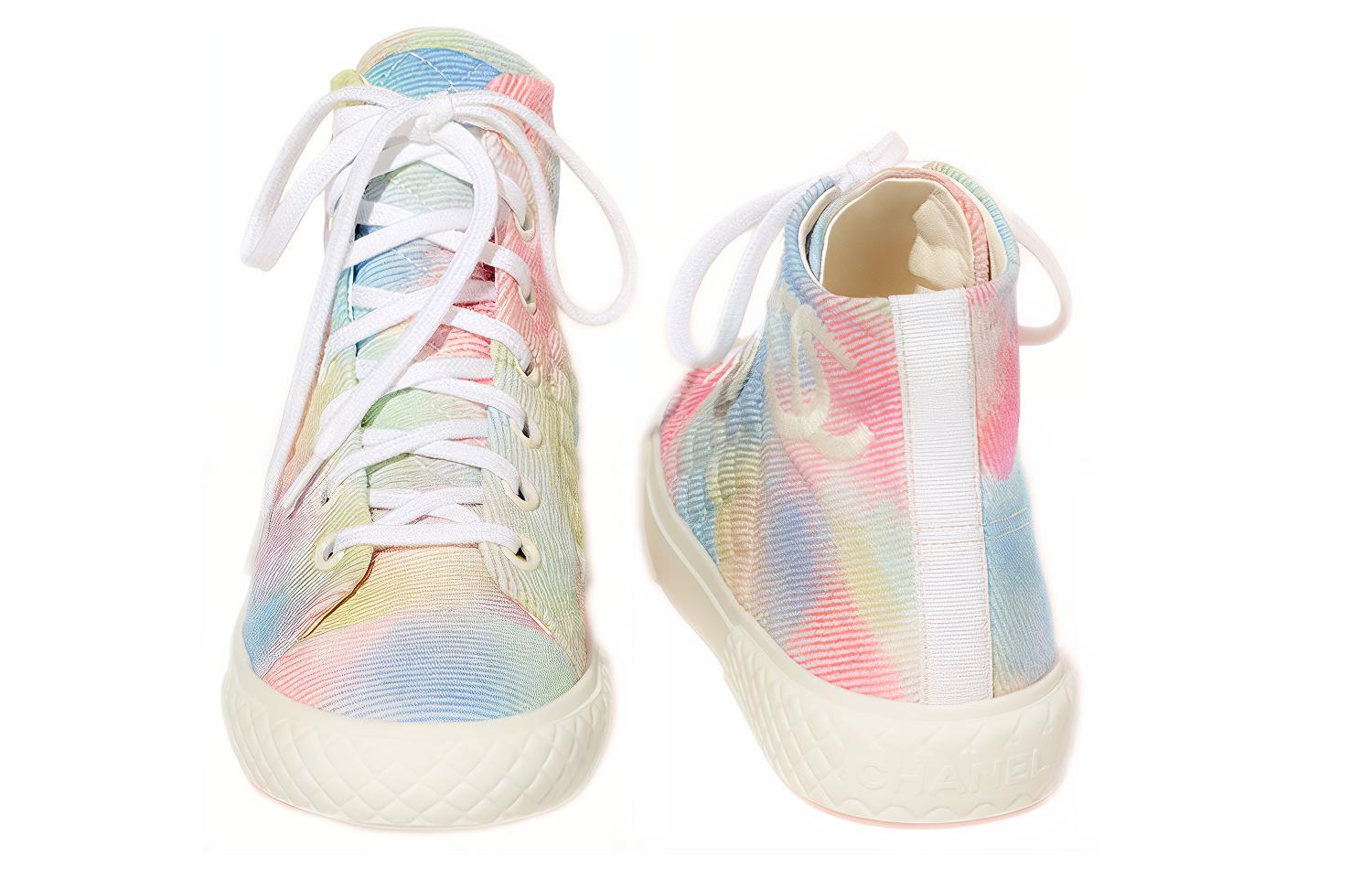 Shop (女款) 香奈兒印花布運動鞋 '粉彩多色' G38280-X56403-K3843