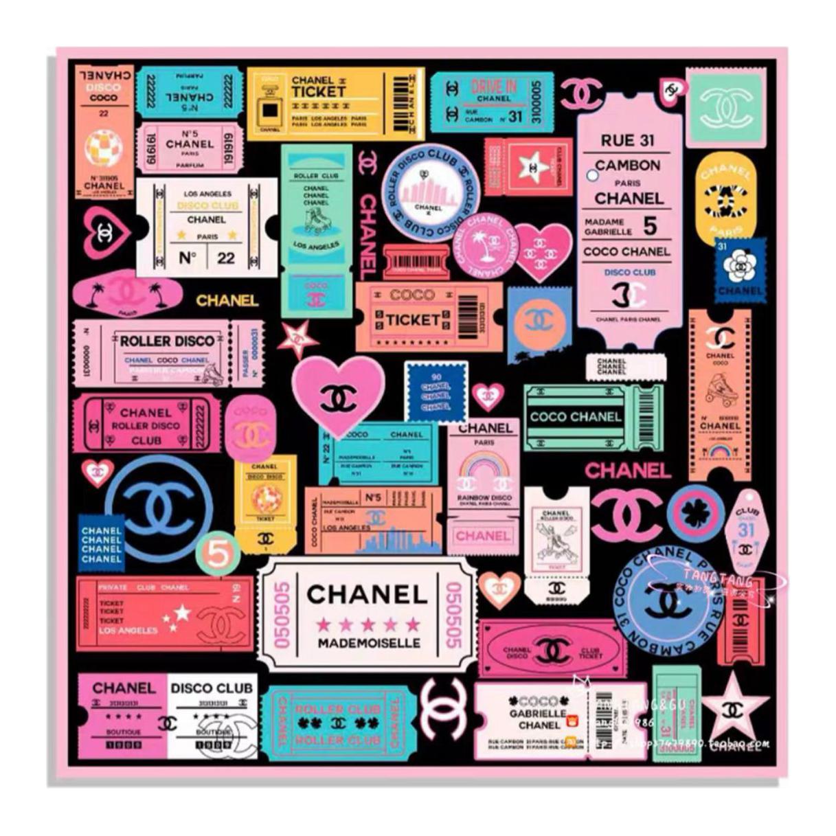 (Women) CHANEL Printed Logo Silk Scarf for Women - Multicolor AA9654-B14974-NT294