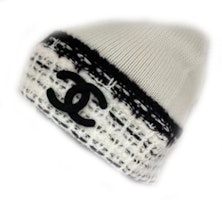 (Women) CHANEL Printed Pattern Knit Beanie - White AAA157-B16974-NZ068 (Women) CHANEL Printed Pattern Knit Beanie - White AAA157-B16974-NZ068
