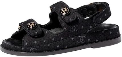 (Women) Chanel Printed Sandal Black Denim G35927-X56946-0S942 (Women) Chanel Printed Sandal Black Denim G35927-X56946-0S942