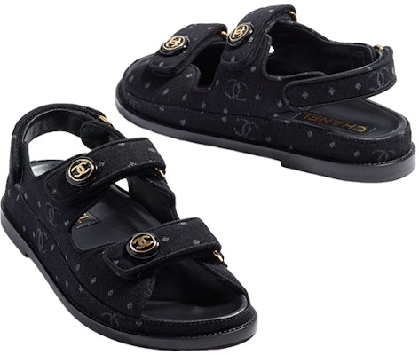 (W) Chanel Sandal Cetak Hitam Denim G35927-X56946-0S942 Lookbook (W) Chanel Sandal Cetak Hitam Denim G35927-X56946-0S942