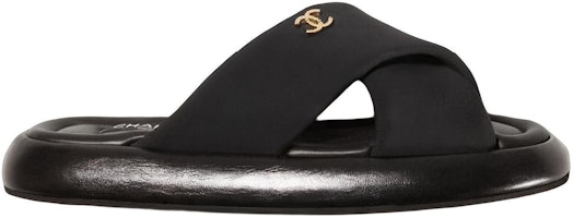 (W) 샤넬 퍼피 샌들 블랙 패브릭 G38864-X56508-94305 Order (W) 샤넬 퍼피 샌들 블랙 패브릭 G38864-X56508-94305