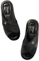 (W) 샤넬 퍼피 샌들 블랙 패브릭 G38864-X56508-94305 Shop (W) 샤넬 퍼피 샌들 블랙 패브릭 G38864-X56508-94305