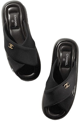 (Women) Chanel Puffy Sandal Black Fabric G38864-X56508-94305 Shop (Women) Chanel Puffy Sandal Black Fabric G38864-X56508-94305
