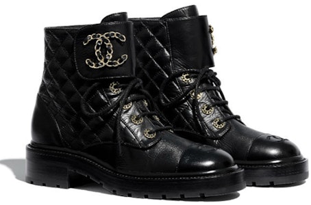 (W) Boot Kulit Hitam Chanel Quilted Combat G36424-X56232-94305 Shop (W) Boot Kulit Hitam Chanel Quilted Combat G36424-X56232-94305