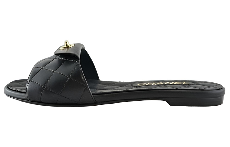 Buy (W) シャネル キルティングミュールサンダル (黒) G38232-X01000-94305