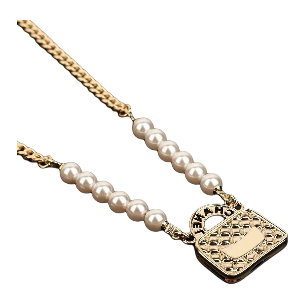 (Women) CHANEL Quilted Stitch Tote Pendant Necklace -  Gold. ABD331-24S 圖 4