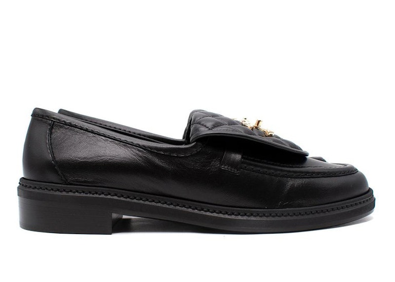 (Women) Chanel Quilted Tab Loafers Black Leather G36646-X56469-94305-/-G36646-X01000-94305