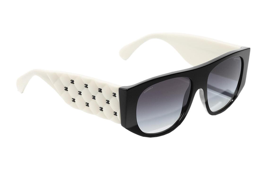 (Women) CHANEL Rectangle Irregular Acetate Gradient Gray  Sunglasses. A71465-X01081-S6561 圖 2