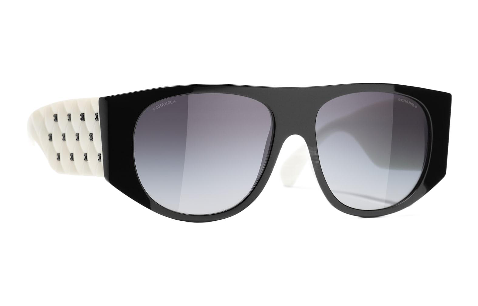 (Women) CHANEL Rectangle Irregular Acetate Gradient Gray  Sunglasses. A71465-X01081-S6561 圖 4