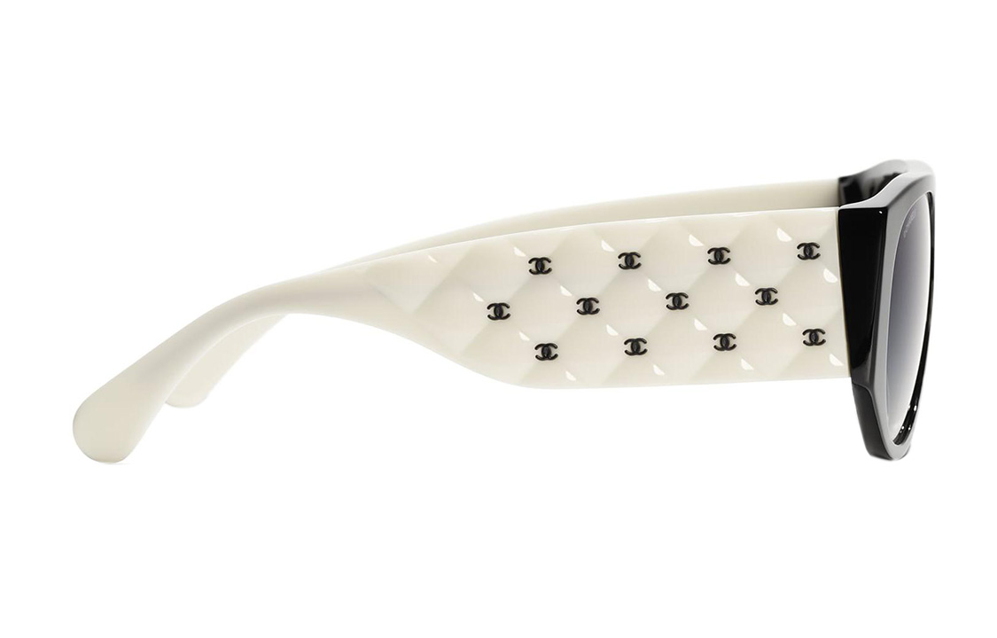 (Women) CHANEL Rectangle Irregular Acetate Gradient Gray  Sunglasses. A71465-X01081-S6561 圖 5