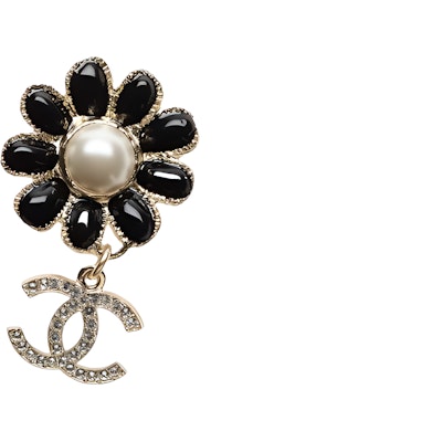 (W) CHANEL 樹脂花卉經典雙C胸針 黑金 女款 AB9763-B09622-NL179 Buy (W) CHANEL 樹脂花卉經典雙C胸針 黑金 女款 AB9763-B09622-NL179