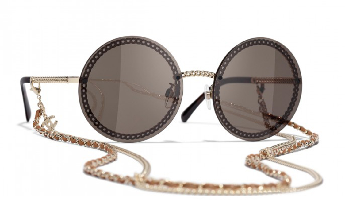 (Women) CHANEL Round Necklace-Style Sunglasses for Women - Fashionable Ladies' Shades. CH4245-C4633 圖 3