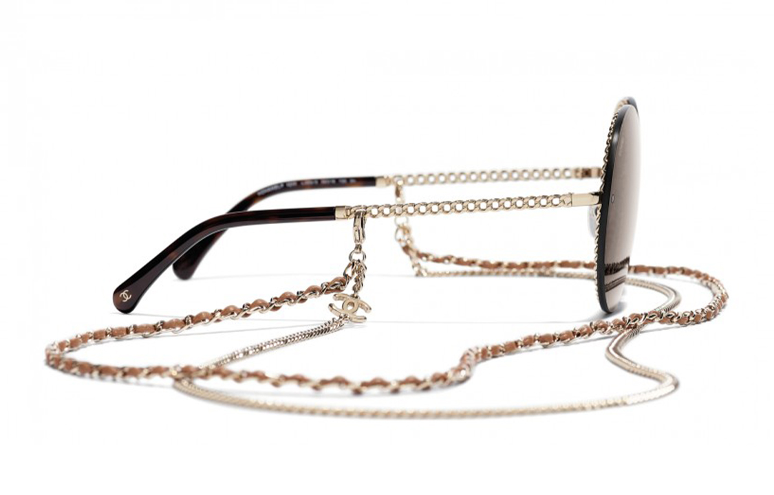 (Women) CHANEL Round Necklace-Style Sunglasses for Women - Fashionable Ladies' Shades. CH4245-C4633 圖 4