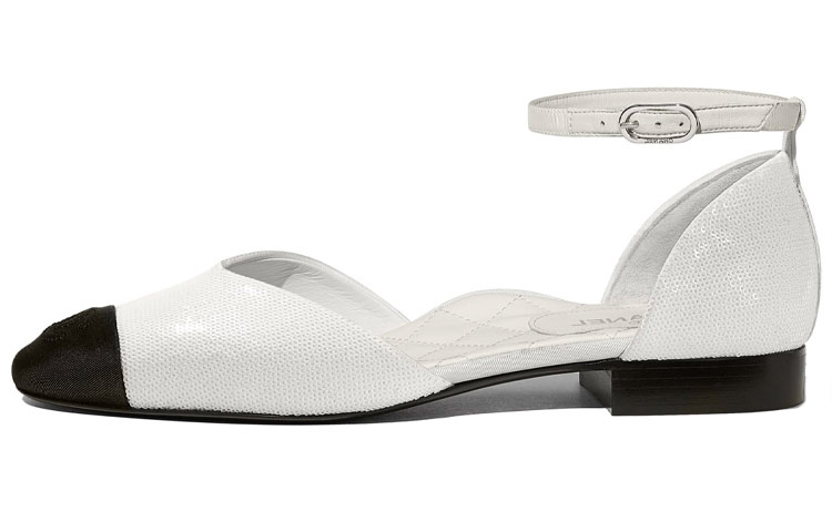 (Women) Chanel Round Toe 'Sequin Mary Jane Sports Sandal Ivory White' G36048-Y53831-C2666
