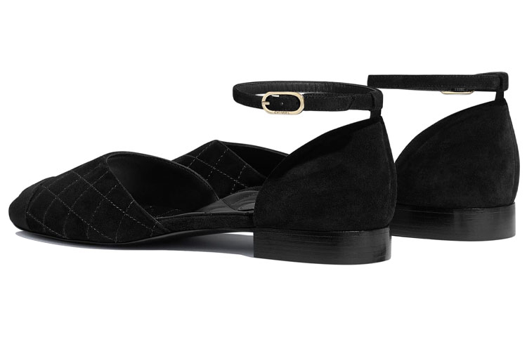 Shop (W) Chanel Sandales Sport Noir à Bout Rond en Cuir ''Fashion Mary Jane'' G36048-Y51052-94305