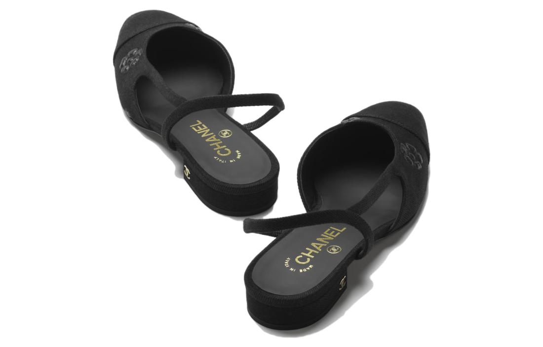 Shop (W) Chanel Zapatos Slip-On Punta Redonda 'Negro Casual' G31319-B14620-NS468