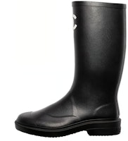 (Women) Chanel Rubber Rain Boots Black G39620-X56326-94305 (Women) Chanel Rubber Rain Boots Black G39620-X56326-94305