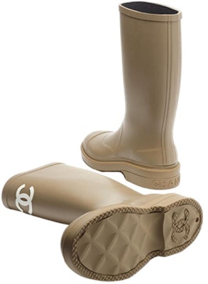 (W) Boots Hujan Chanel Karet Beige Tua G39620-X56326-0Q303 Purchase (W) Boots Hujan Chanel Karet Beige Tua G39620-X56326-0Q303