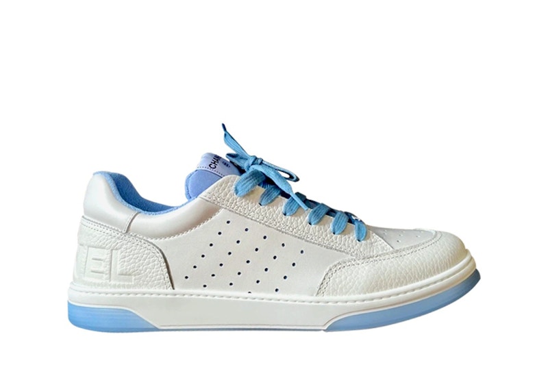 Buy (W) Chanel Runner Tenis Putih Biru Muda G38808-Y55769-K3973