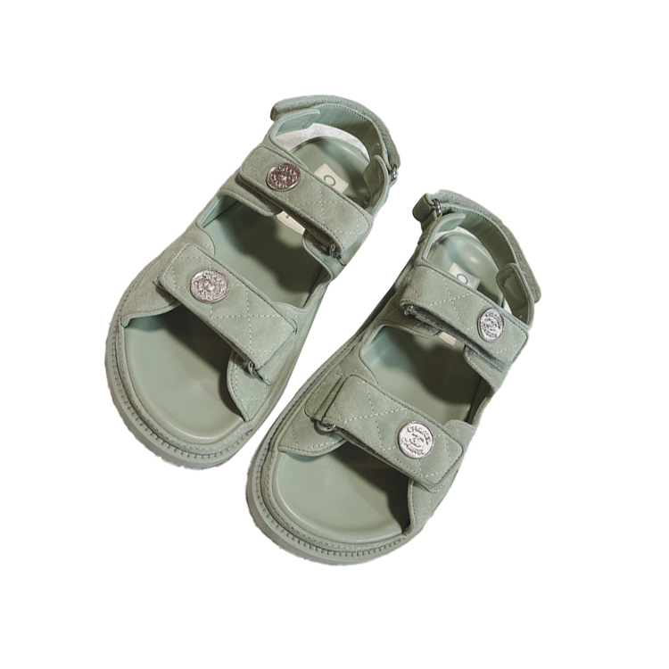 Lookbook (W) 香奈儿时尚简约休闲绿凉鞋 G35927-X56384-0M648