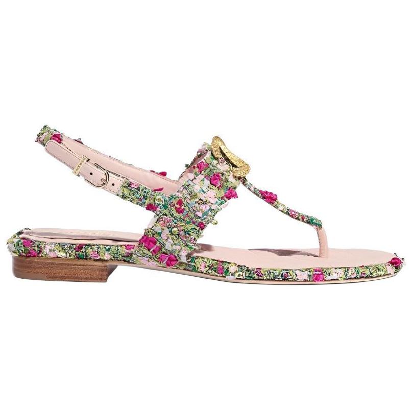 (W) Chanel Sandal 'Green Pink White' 圖 2
