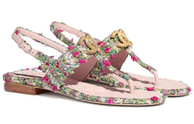 (W) Chanel Sandal 'Green Pink White' 圖 3