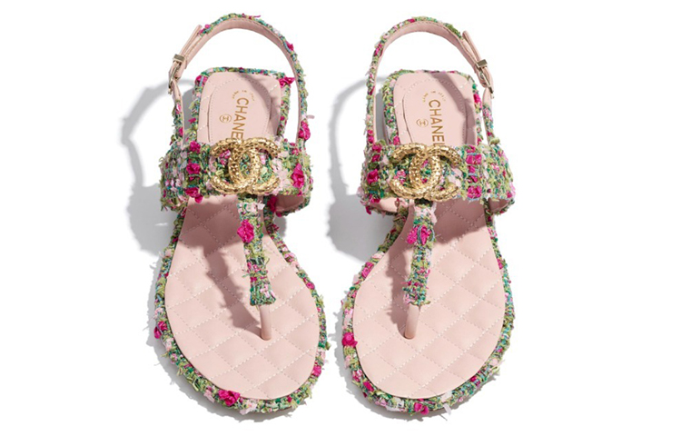 (W) Chanel Sandal 'Green Pink White' 圖 4