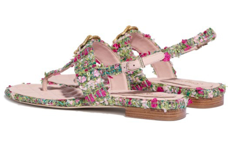 (W) Chanel Sandal 'Green Pink White' 圖 5