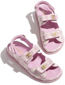 (W) 샤넬 트위드 샌달 핑크 에크루 코튼 G35927-X56999-K5945 Order (W) 샤넬 트위드 샌달 핑크 에크루 코튼 G35927-X56999-K5945