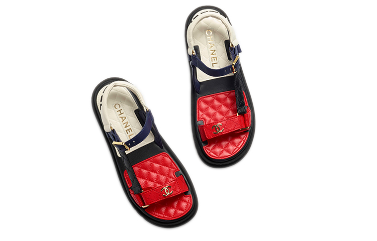 (W) Chanel Sandal 'Red Blue Leather' 圖 2