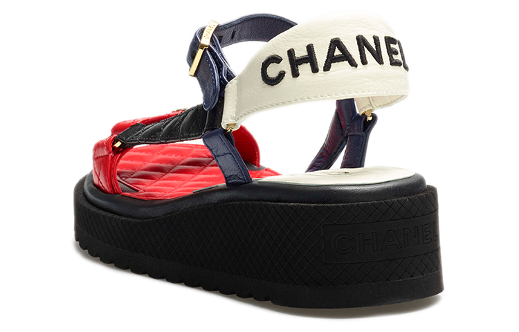 (W) Chanel Sandal 'Red Blue Leather' 圖 3