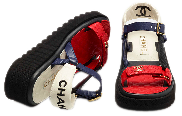 (W) Chanel Sandal 'Red Blue Leather' 圖 4