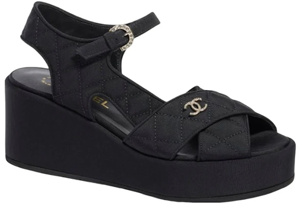 (W) Sandales Chanel Satin Noir ''Logo Mode''. G39918-X05912-94305 Order (W) Sandales Chanel Satin Noir ''Logo Mode''. G39918-X05912-94305