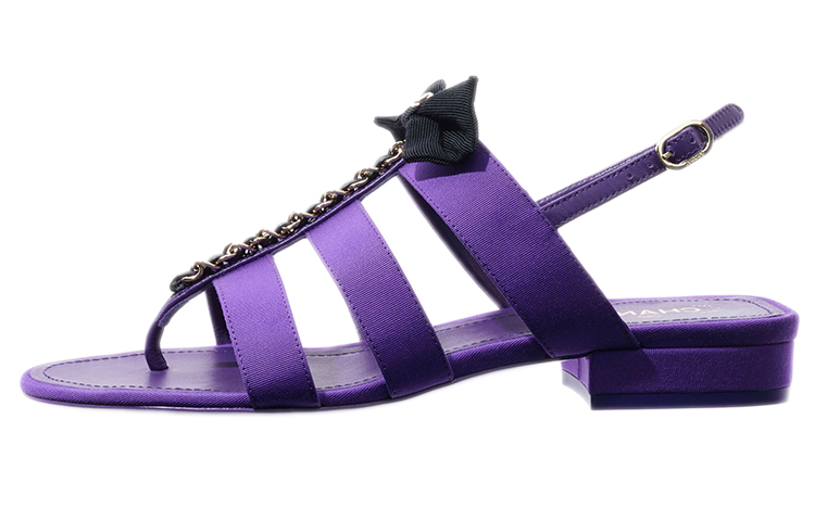Buy (Women) Chanel Satin Fashion Sandals 'Purple' G38316-X56323-0L703