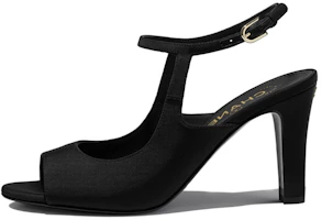 (Women) Chanel Satin High-Heel Fashion Slide 'Black' G37391-X05912-94305 (Women) Chanel Satin High-Heel Fashion Slide 'Black' G37391-X05912-94305