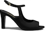 Order (W) Chanel Satin Tumit Tinggi Fashion Slide 'Hitam' G37391-X05912-94305