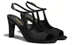 Lookbook (W) Chanel Satin Tumit Tinggi Fashion Slide 'Hitam' G37391-X05912-94305