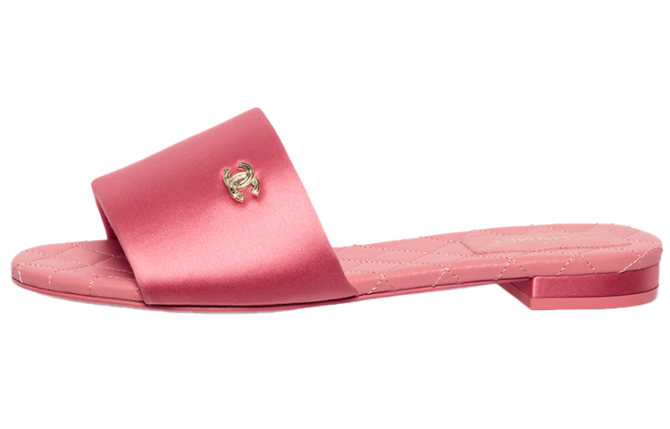 Buy (Women) Chanel Satin Mules 'Pink' G38858-X56474-0N103