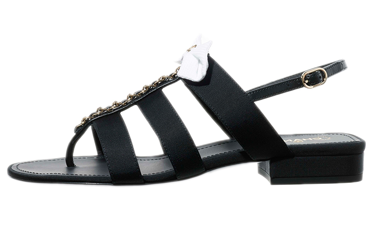 (Women) Chanel Satin Sandal 'Black' G38316-X56323-94305
