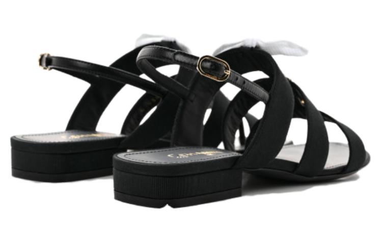 Order (Women) Chanel Satin Sandal 'Black' G38316-X56323-94305