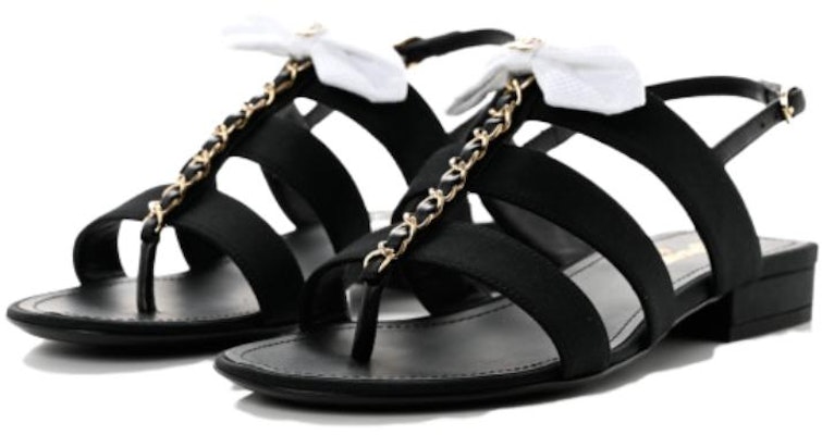(W) 샤넬 새틴 샌들 '블랙' (Chanel Satin Sandal 'Black') G38316-X56323-94305 Lookbook (W) 샤넬 새틴 샌들 '블랙' (Chanel Satin Sandal 'Black') G38316-X56323-94305