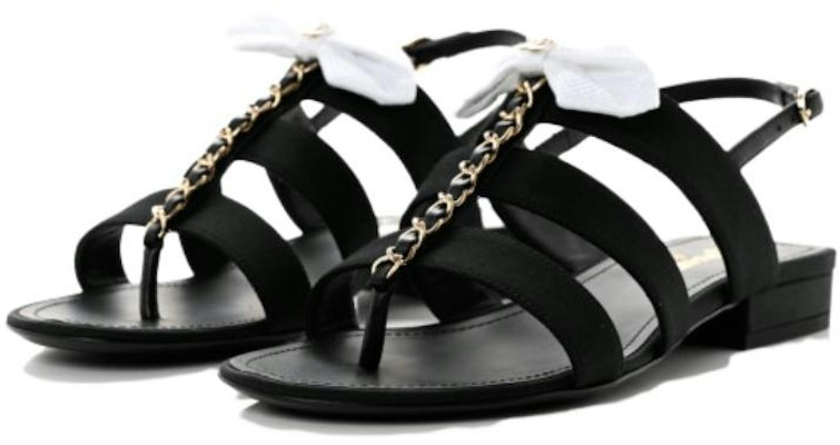 (Women) Chanel Satin Sandal 'Black' G38316-X56323-94305 Lookbook (Women) Chanel Satin Sandal 'Black' G38316-X56323-94305