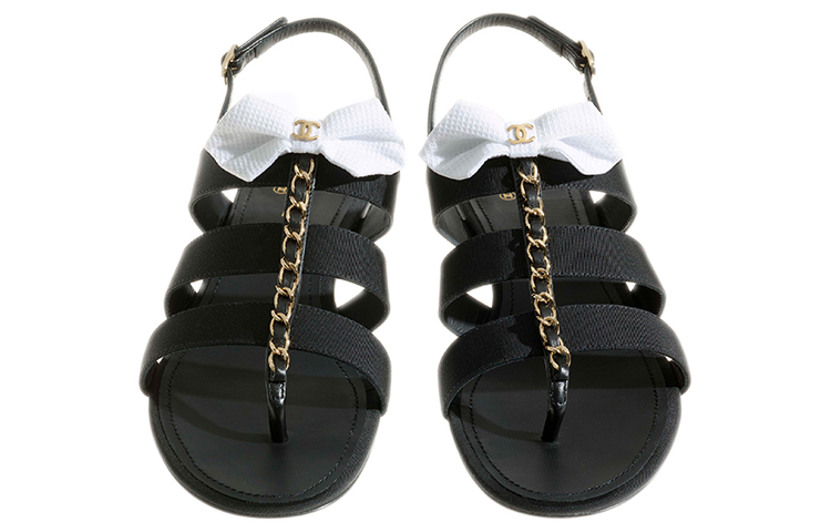 Shop (Women) Chanel Satin Sandal 'Black' G38316-X56323-94305