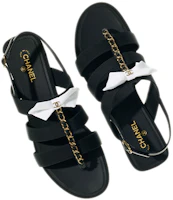 Purchase (Women) Chanel Satin Sandal 'Black' G38316-X56323-94305