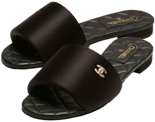 (W) Chanel Satin Slide 'Hitam Quilted' G38858-X56474-94305 Order (W) Chanel Satin Slide 'Hitam Quilted' G38858-X56474-94305
